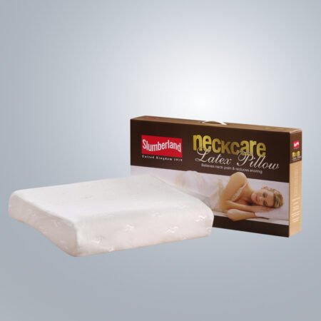 Slumberland neckcare latex pillow；neckcare天然乳膠枕；斯林百蘭枕頭；香港枕頭推介；緩解頸痛；減少打鼻鼾；改善鼻鼾問題；鼻鼾枕頭