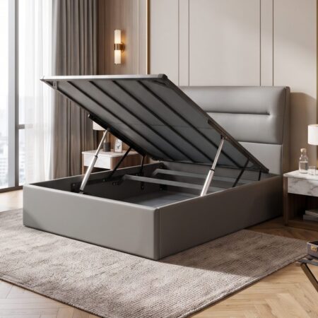 電動油壓床架；儲物床架；slumberland；OASIS Automatic ottoman；4種尺寸；單人油壓床架；雙人油壓床架；加大雙人油壓床架；女王雙人油壓床架；Queen size；大型儲物床下收納；搖控升降；收納行李箱